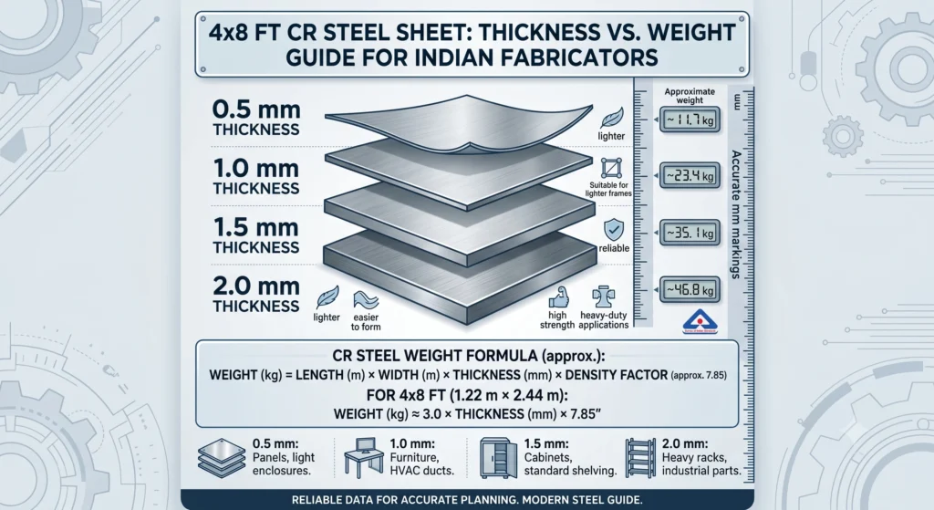 CR Sheet Thickness & Weight Calculator Guide