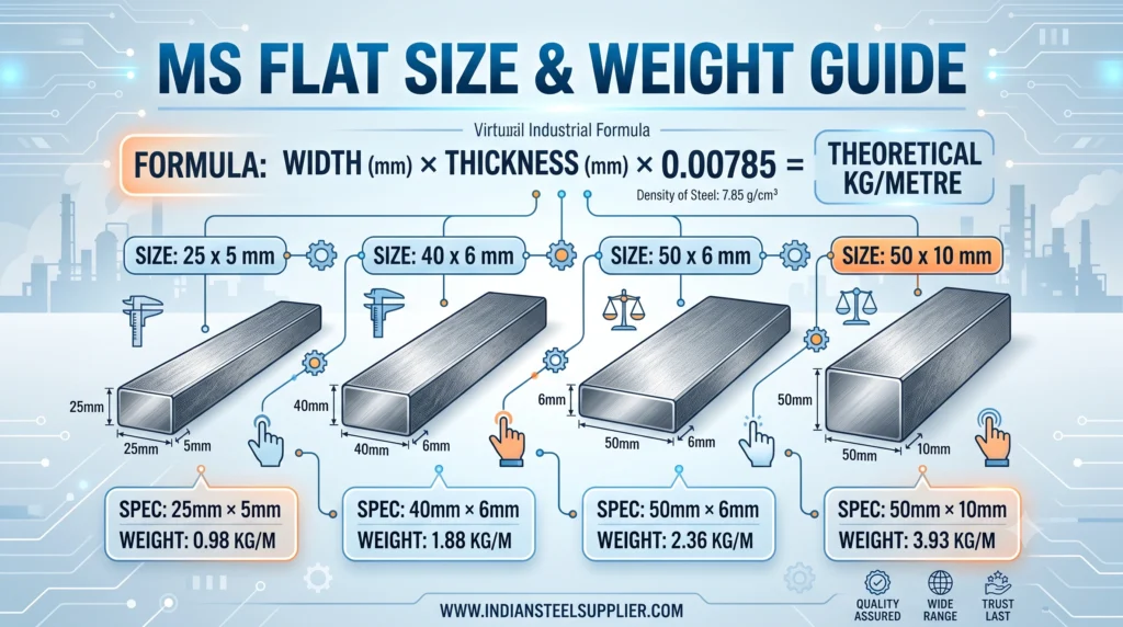 MS Flat Size & Weight Guide
